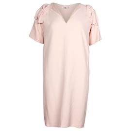 Chloé Abito con scollo a V e fiocco sulla spalla di Chloe in acetato rosa chiaro