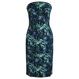 Erdem VESTIDO A MEDIDA CON ESTAMPADO DE ÁRBOLES SIN TIRANTES DE ERDM EN VISCOSA MULTICOLOR