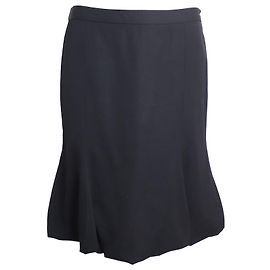 Falda acanalada en lana negra de Moschino Cheap And Chic