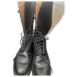 Church's Amphibien Lederstiefel Schwarz