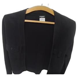 Chanel Strickjacke aus Baumwolle Marineblau