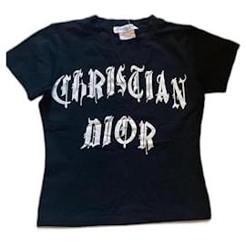 Camiseta Christian Dior Negra de Algodón Talla 40