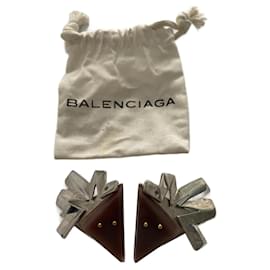 Pendientes Balenciaga de metal morado