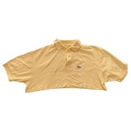 Polo Lacoste Oversize Amarillo de Algodón