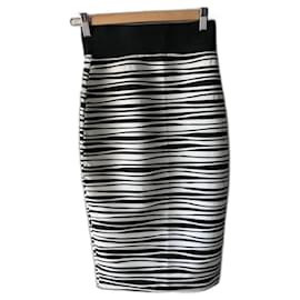 Impérial Bleistiftrock Schwarz Weiß Polyester XS