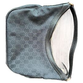 Borsa a mano Gucci Charmy in tela GG Supreme nera