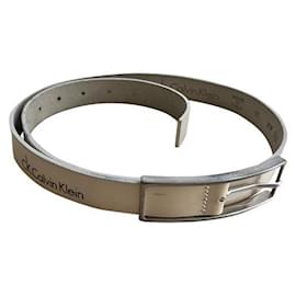 Cintura Calvin Klein in pelle beige