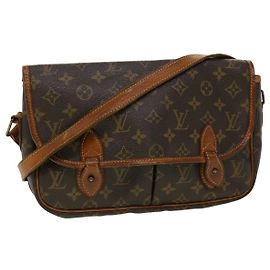 LOUIS VUITTON Borsa a tracolla Gibeciere MM con monogramma M42247 LV Auth em4560