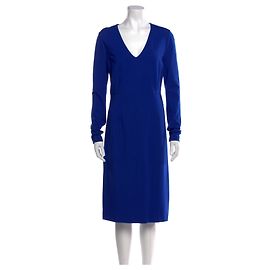 Diane Von Furstenberg DvF Milena Kreppkleid aus blauem Krepp