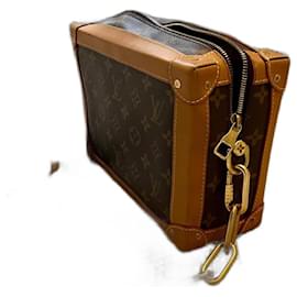 Borsa Louis Vuitton Soft Trunk Marrone in Tela