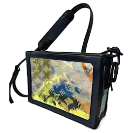 Louis Vuitton Monogram Baule Morbido M55932 Borsa a tracolla Prism Rainbow Clear Black