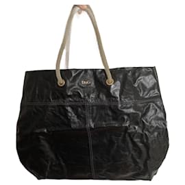 Dolce & Gabbana Allan Bag Shopper aus schwarzem Leder