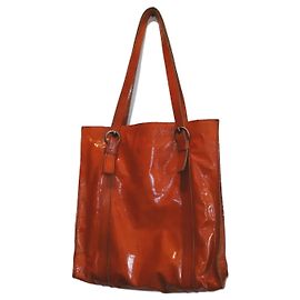 Miu Miu Tote Bag aus Lackleder Orange