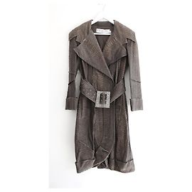Dior fall 2006 Grey Python Leather Trench Coat