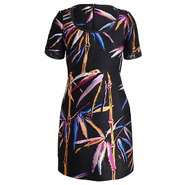 Emilio Pucci Vestido con estampado de bambú en poliéster negro