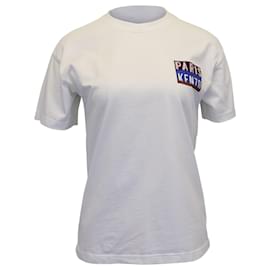 T-shirt Kenzo Paris con stampa logo in cotone bianco