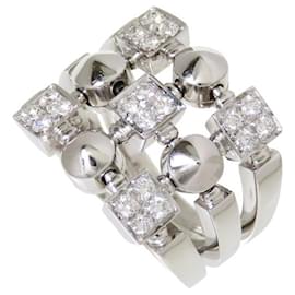 Bulgari *NEIN. 11 [BVLGARI/Bvlgari] Lucia Diamantring K18WG Weißgold 18K Gold 12.2g Damen [Gebraucht] [Mako Pawnshop] [BL]