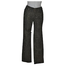 Pantalones slim Roberto Cavalli con adorno de damasco