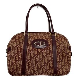 Christian Dior Satchel-Tasche aus Vintage-Canvas mit Logo