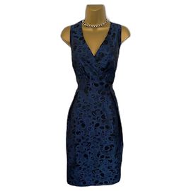 Marella by Max Mara Marineblaues und schwarzes ärmelloses Anlasskleid US 10 Vereinigtes Königreich 14 EU 42