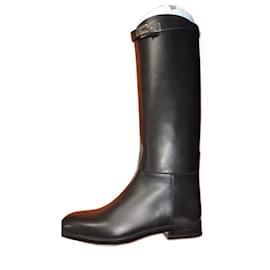 Botas Hermès Jumping de piel negra
