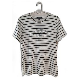 Camiseta de rayas Ralph Lauren de algodón blanca y negra