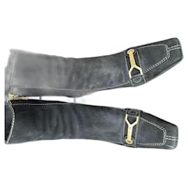 Botines Louis Vuitton de Nubuck Negro