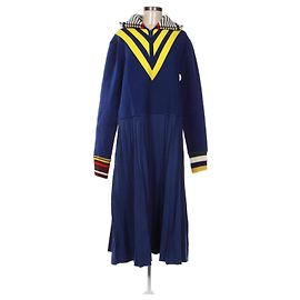 Vestido Lacoste Runway Azul Multicor Lã