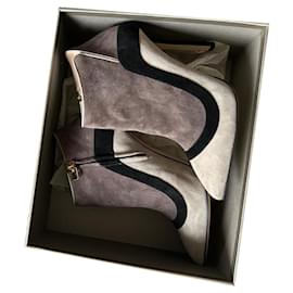 Stivaletti Elie Saab in pelle cioccolato
