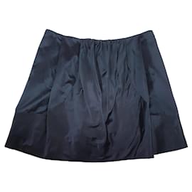 Miu Miu Seidenrock Marineblau