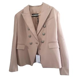 Balmain LEDER BLAZER FR44 Neu mit Tags ROSE