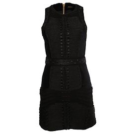 Autre Marque Balmain X H&M, Schwarzes Samtkleid.