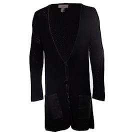 Tony Cohen, Strickjacke mit Taschen aus Kunstleder - Autre Marque