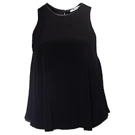 T By Alexander Wang T von Alexander Wang, Tanktop mit Lederdetails