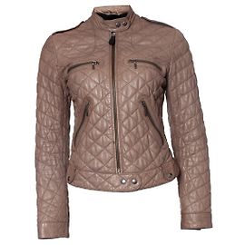 Autre Marque Ene, Giubbotto biker in pelle trapuntata