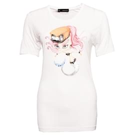 Dsquared2, Camiseta blanca con sirena bordada.