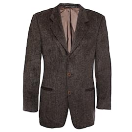GIORGIO ARMANI, Brauner Blazer aus gerippter Wolle - Autre Marque