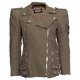 Balmain Balmaın, Armeegrüne Bikerjacke