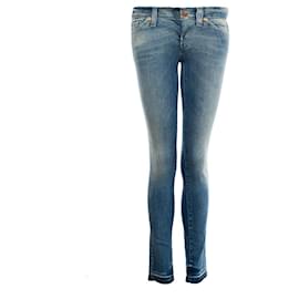 7 For All Mankind 7 Para toda la humanidad, jeans lavados azules
