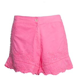 Autre Marque Juliette Dunn, Shorts rosa con ricami.