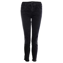J Brand marca j, Vaqueros negros con estampado de cebra
