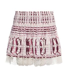 Gucci, falda con volantes y estampado de ballenas.