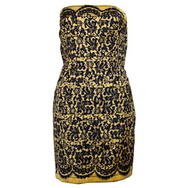 Tibi, Trägerloses Kleid mit Spitzenprint