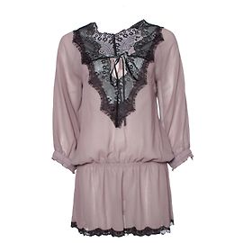 Autre Marque von ZWEITER FEMALE,  Resortkleid mit schwarzer Spitze