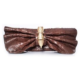 Autre Marque Maison Du Posh, Schmetterlingskupplung aus Pythonleder