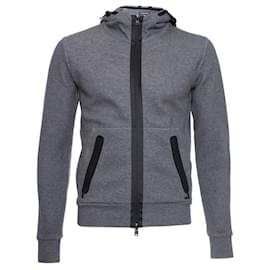 WOOLRICH, Grauer Cardigan mit Kapuze