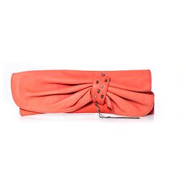 Autre Marque Maison Du Posh, clutch rosa corallo con teschi