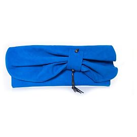 Autre Marque Maison Du Posh, Pochette in pelle blu