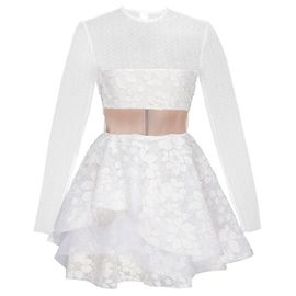 Autre Marque Alex Perry, Aubrey Bandeau-Minikleid mit floraler Spitze.
