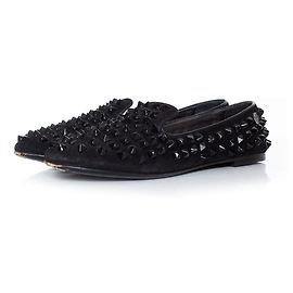 Philipp Plein, Mocassini con borchie in pelle scamosciata di colore nero